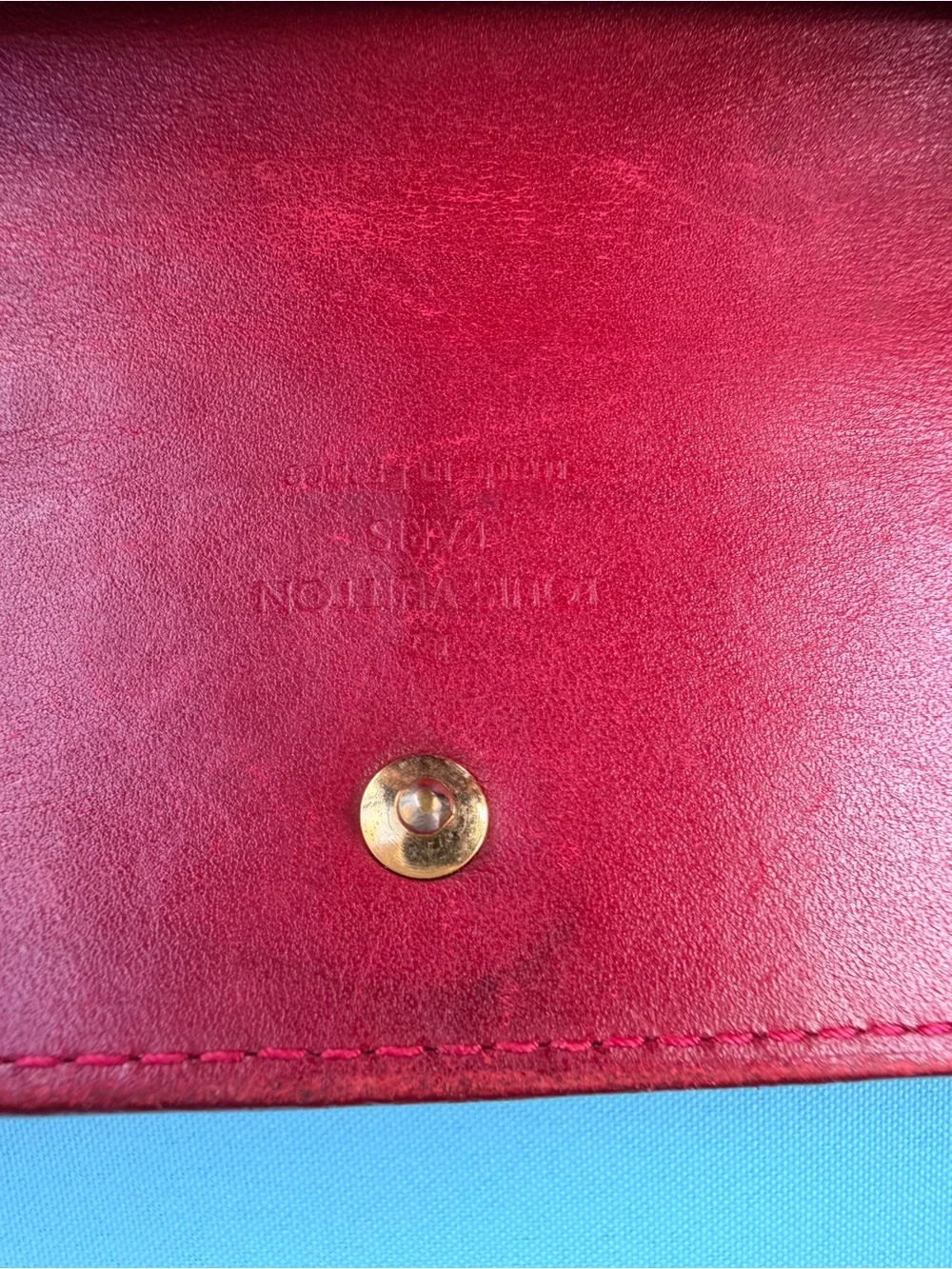 Louis Vuitton Red Vernis Wallet AUTHENTIC
